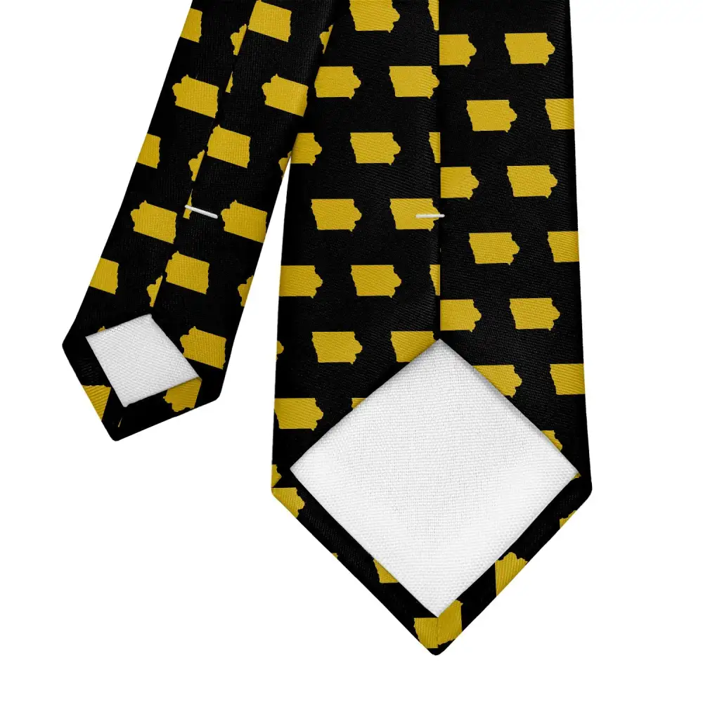 Polished Outline Emblem Design Necktie