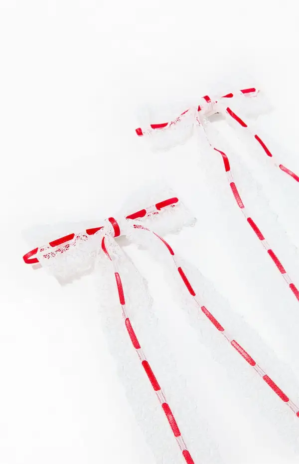 LA Hearts 2 Pack Aria Lace Bow Barrettes