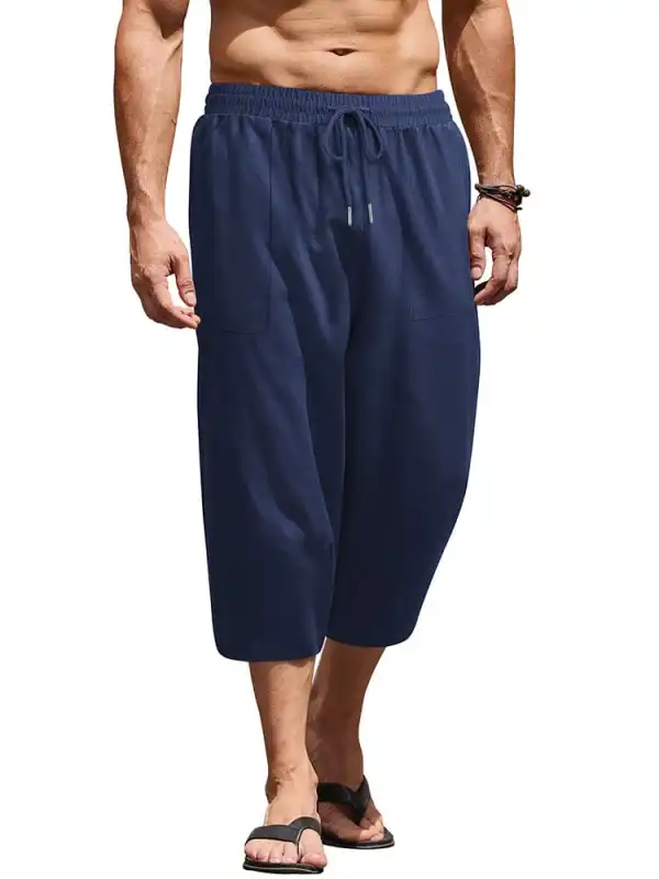 Casual Linen Beach Yoga Shorts