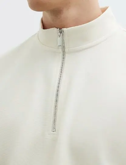 Men's Beige Fashion Basic Inner Sweatshirt