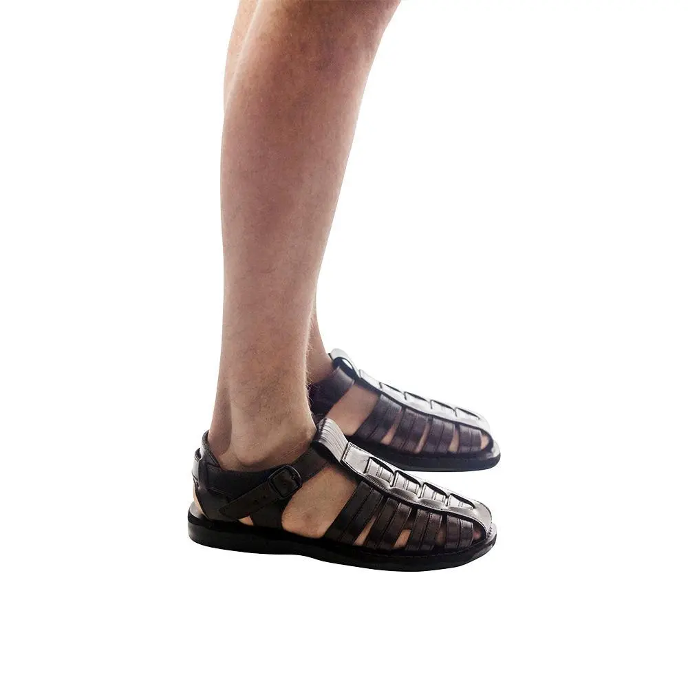 Leather Closed Toe Sandals