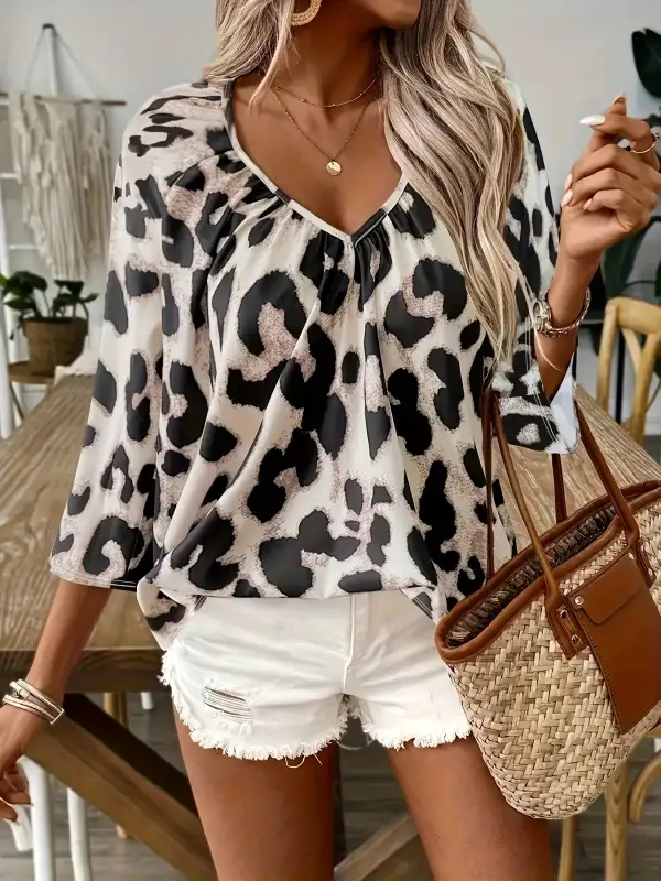 Leopard Print Blouse
