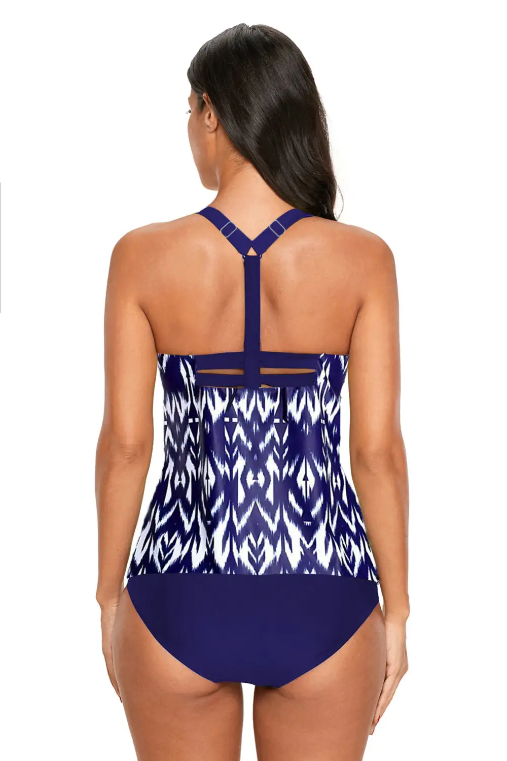 Swimwear Paisley Floral Camouflage Print Boho Tankini Top