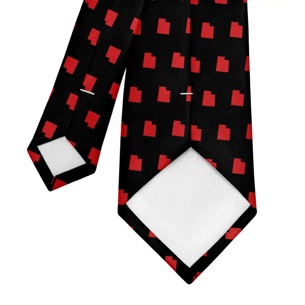 Timeless Outline Emblem Texture Necktie