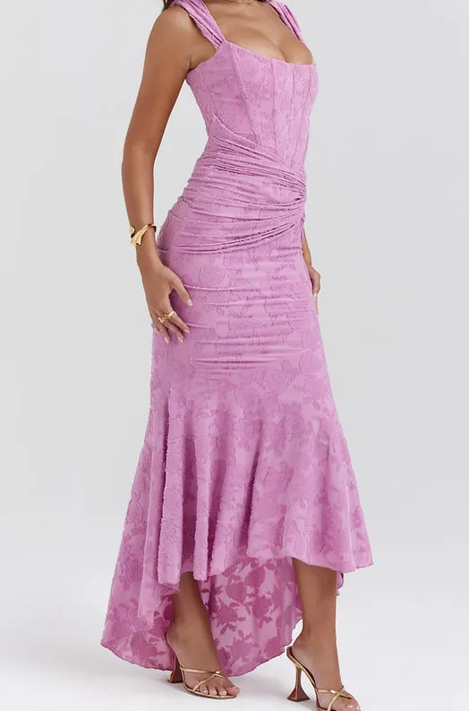 Lace Ruched Bodycon Dress