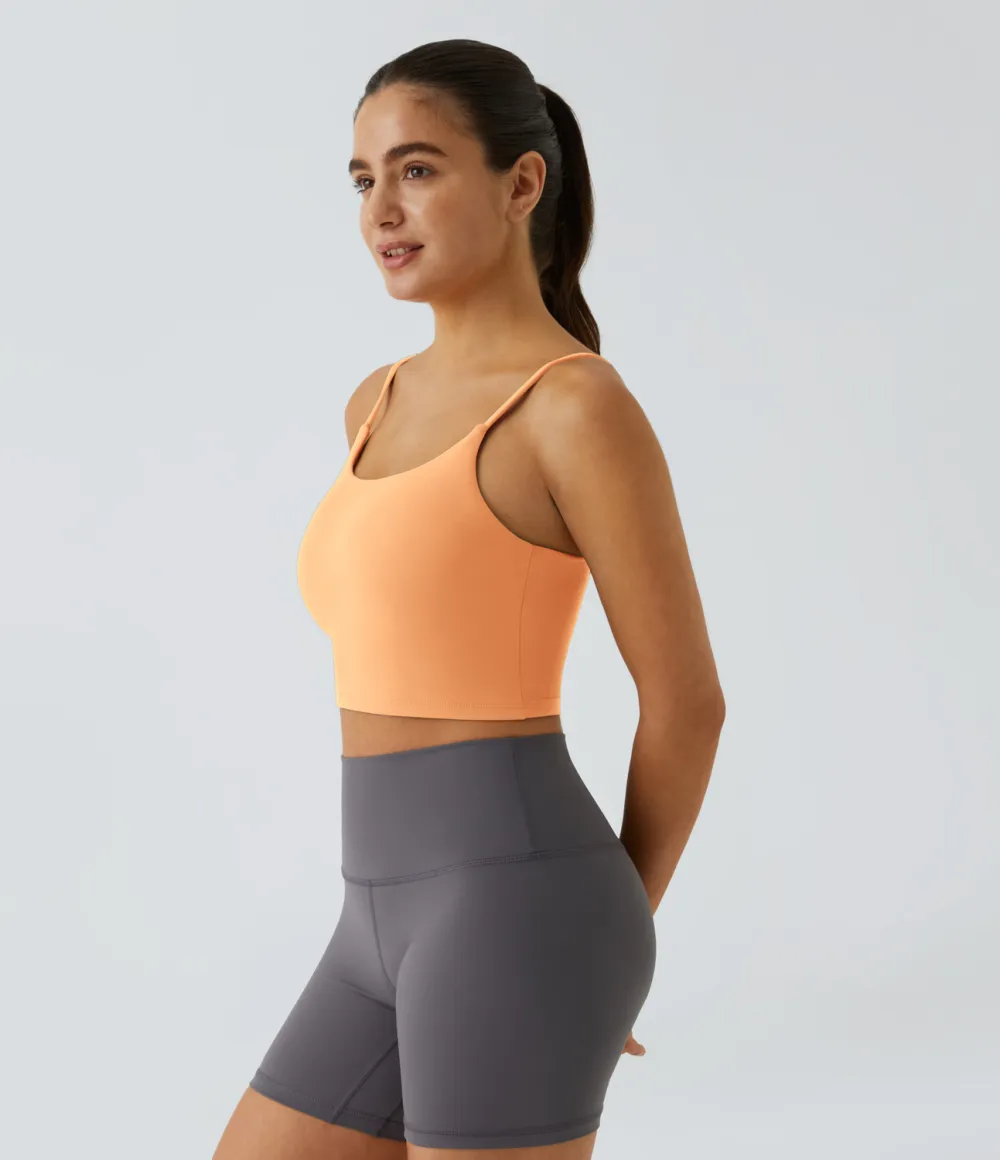 Basic Padded Workout Cropped Tank Top