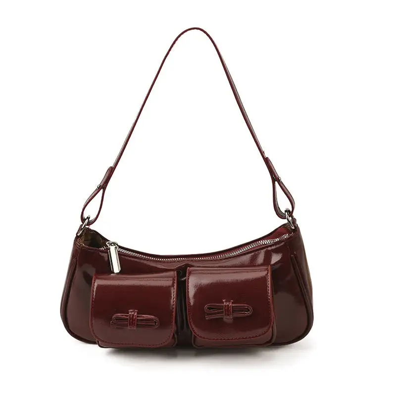 Leather Baguette Bag