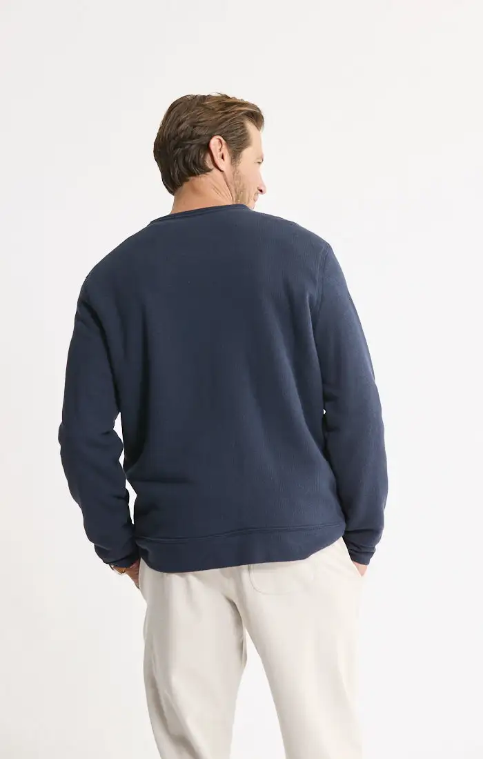 Recycled Jacquard Sherpa Lined Crewneck