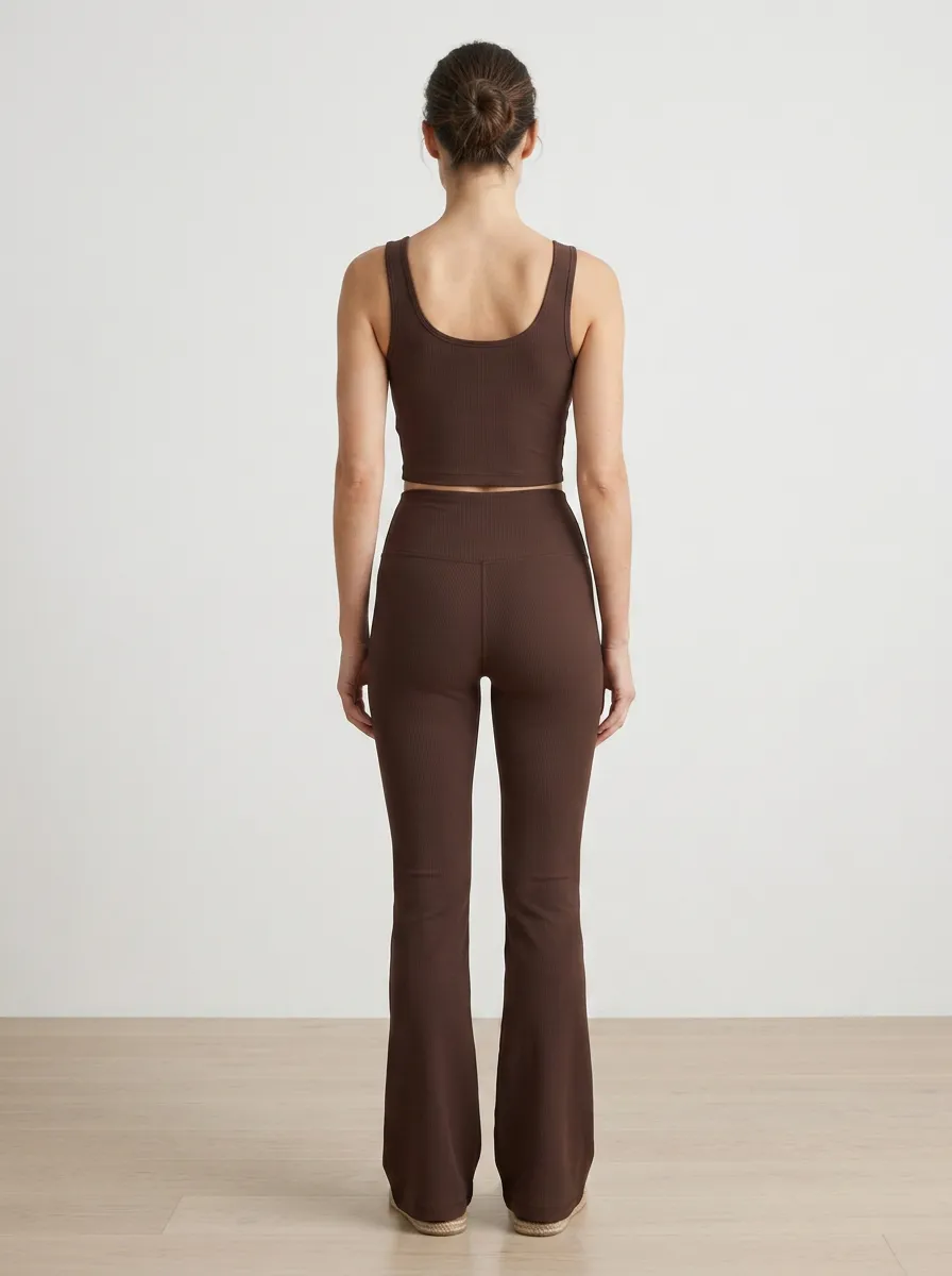 Flared-Leg Women's Tank Top Flare Pants Active Set