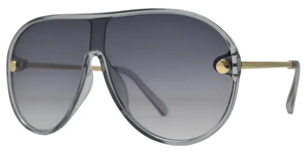 One Piece Flat Top Plastic Sunglasses