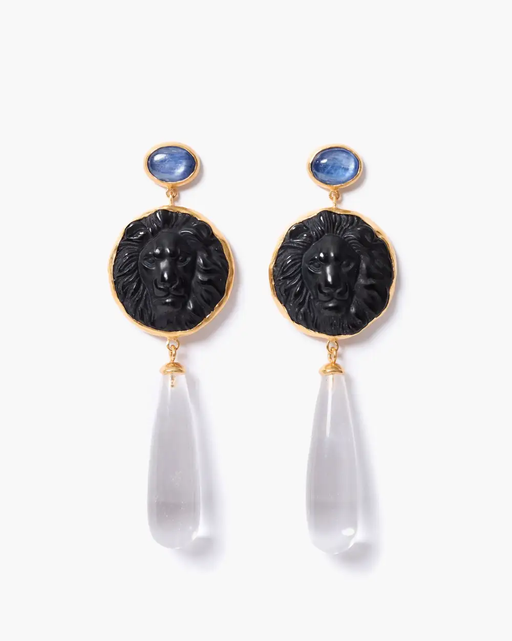Sculpted Gemstone Statement Earrings