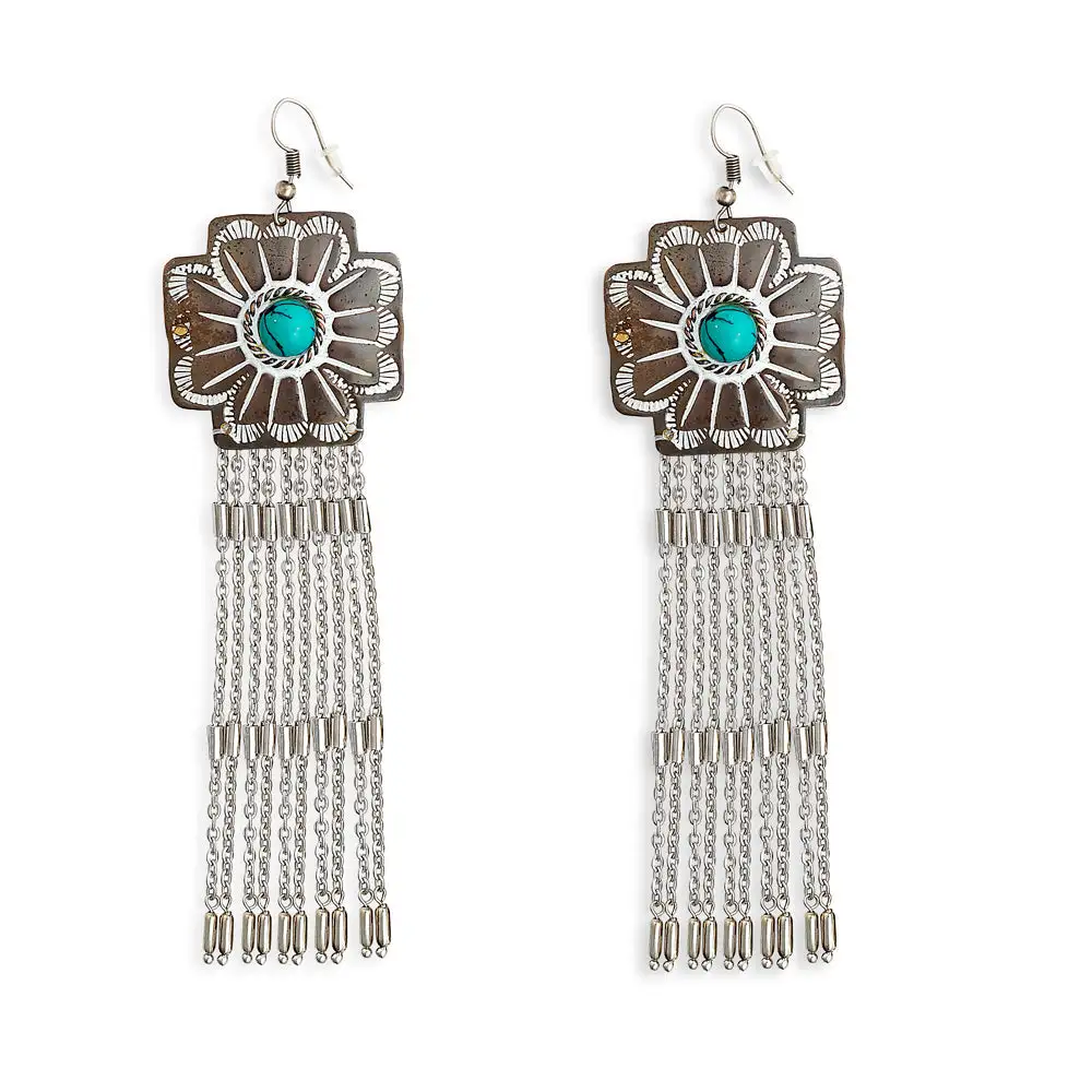 Framed Rustic Artful Statement Earrings