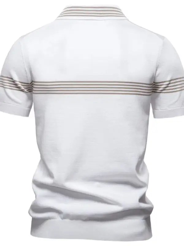 Easy Fit Striped Collared Polo Shirt