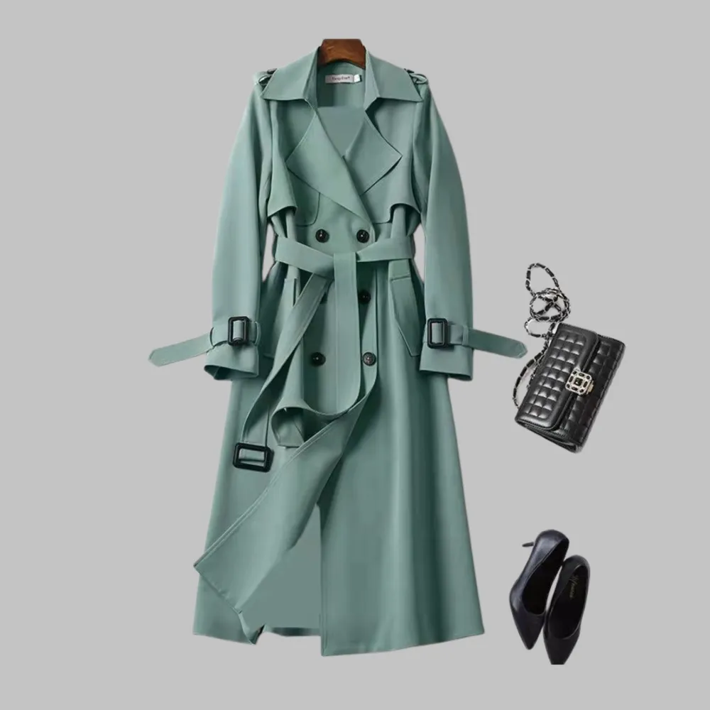 Elegant Knee-Length Loose Fit Coat
