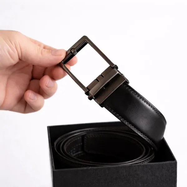 Holeless Adjustable Leather Waist Belt