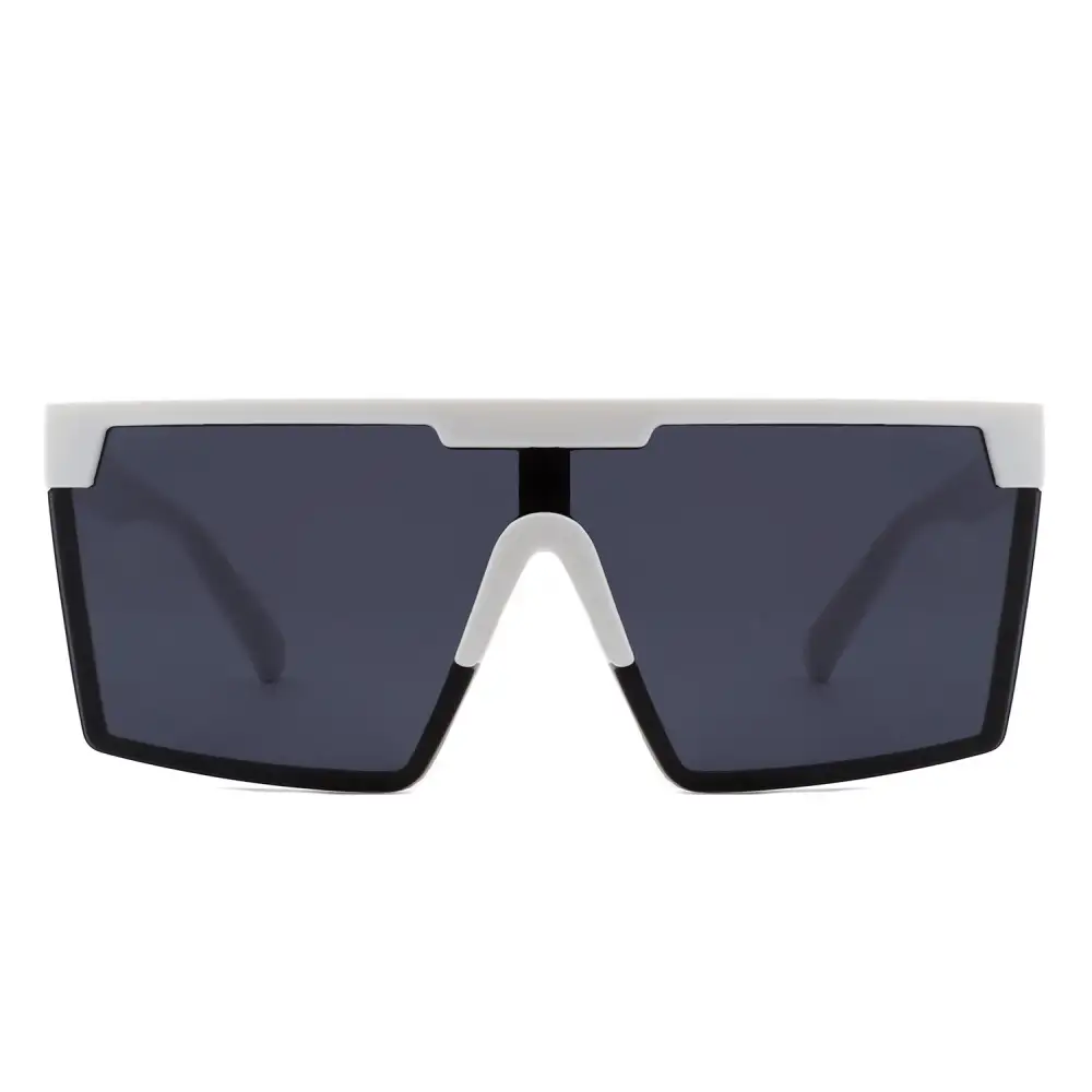 Narrow Square Flat Top Frame Sunglasses