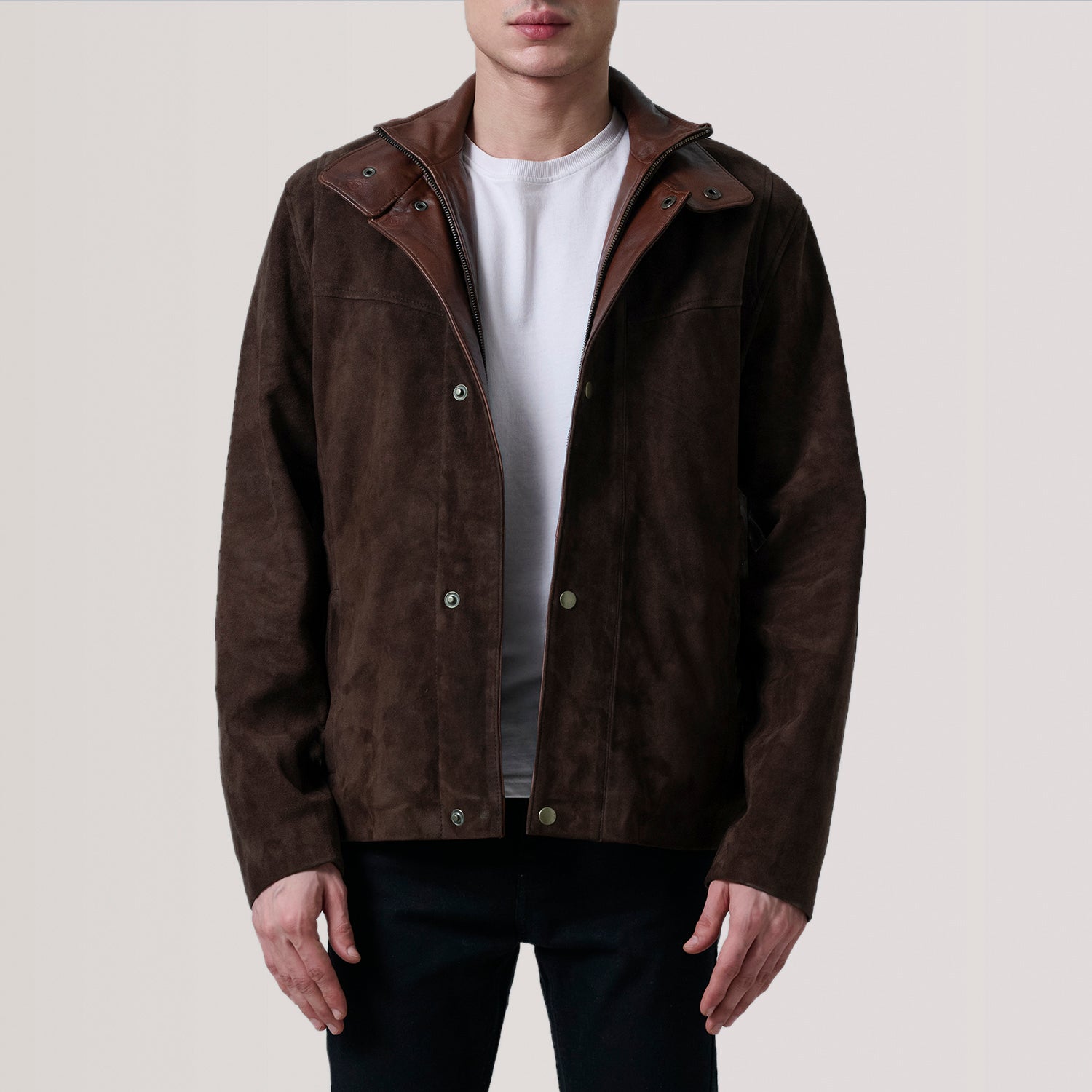 Men's Classic Racer Suede Jacket