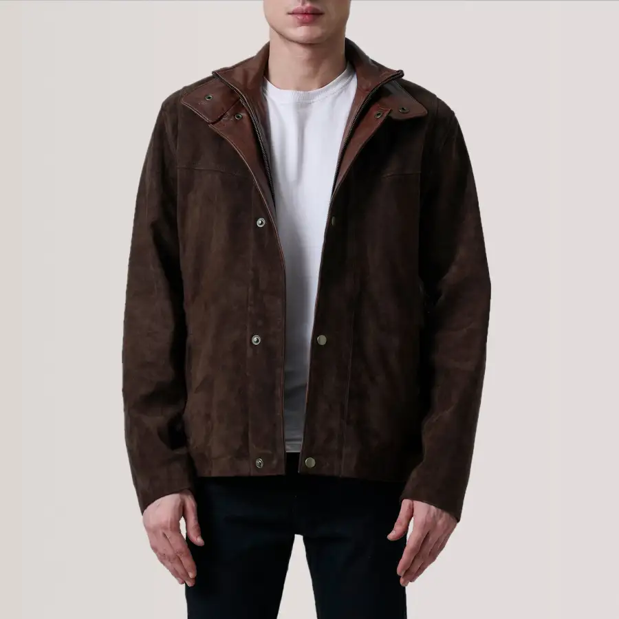 Men's Classic Racer Suede Jacket