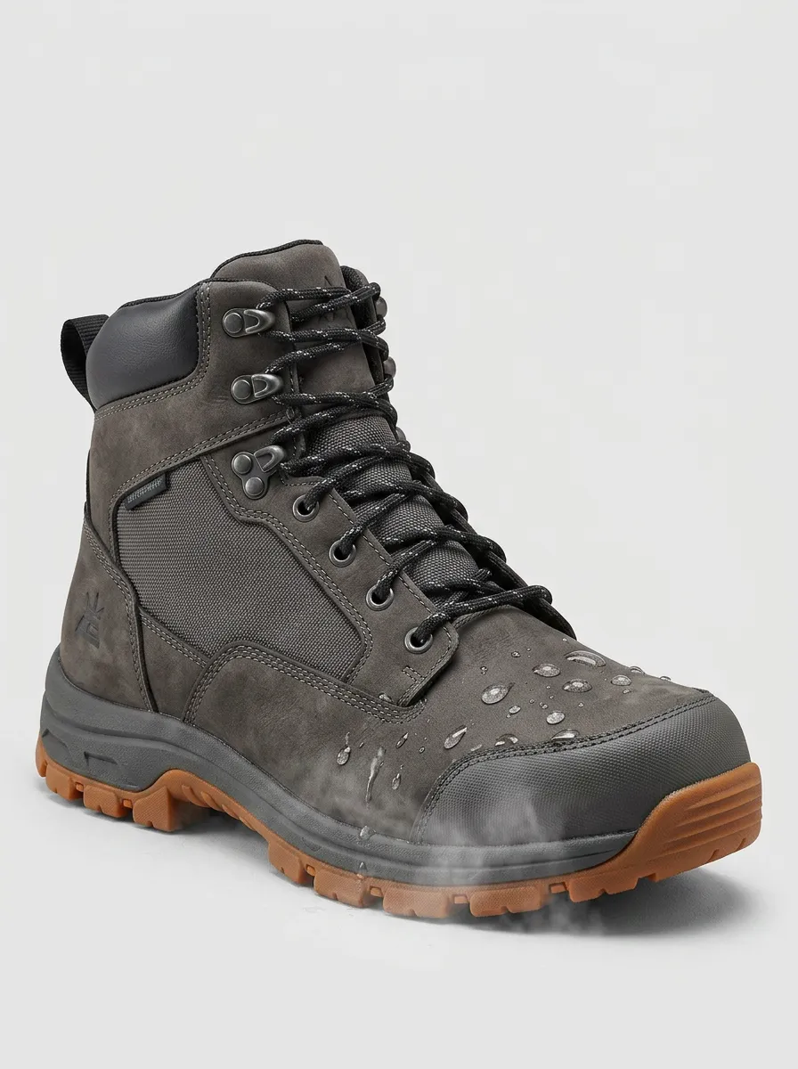Workwear Outdoor Leather-Look Men's Waterproof Work Boots