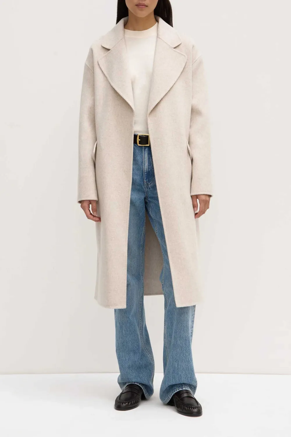 Shoulder Down Single Breasted Coat