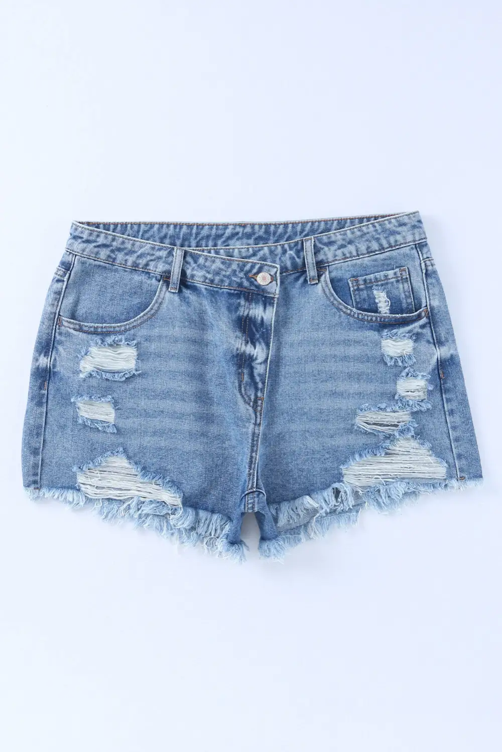 Sky Blue High Rise Crossover Waist