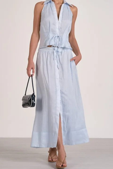 Women's Linen Blend Maxi Skirt