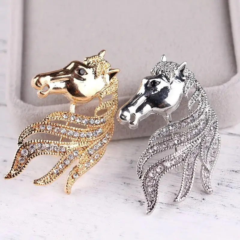 Horse Head Lapel Brooch