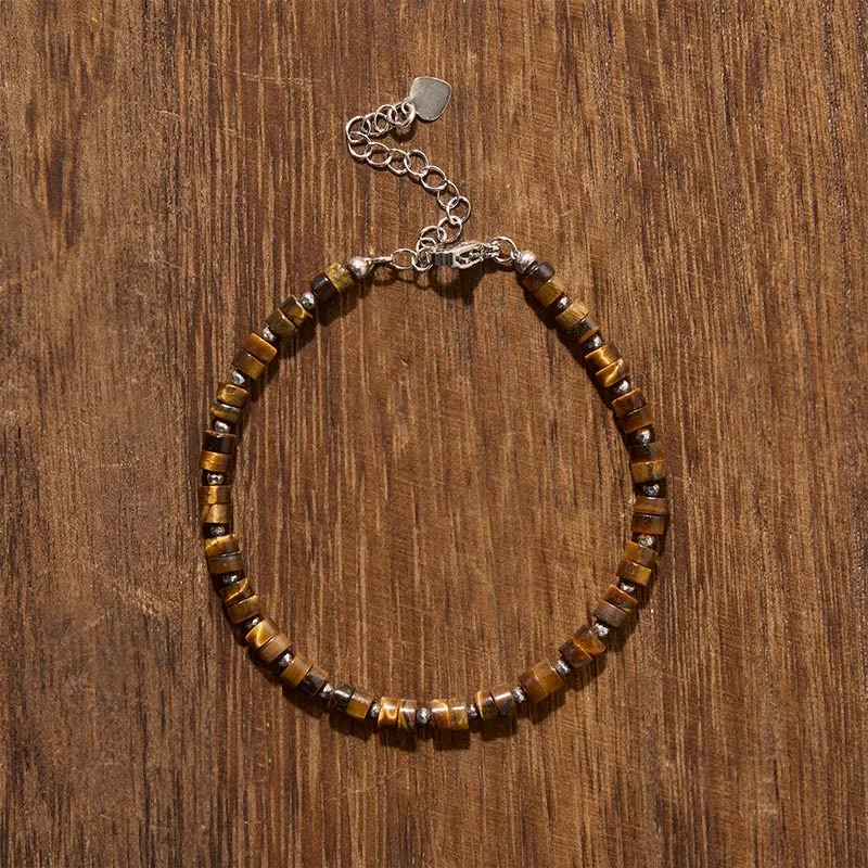 Amethyst Tiger Eye Quartz Spot Jasper Obsidian Bracelet