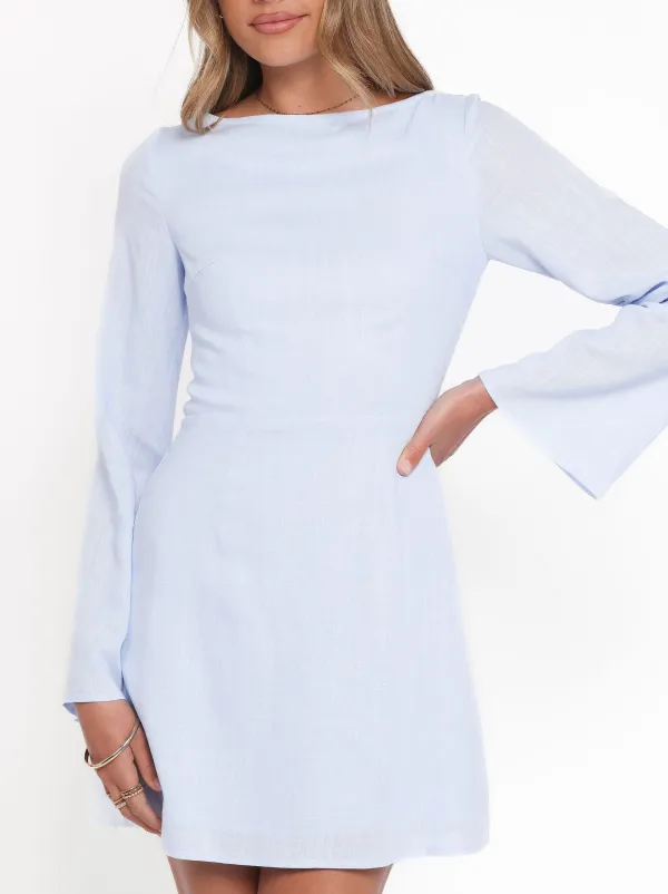 Cut Out Boat Neck Mini Dress