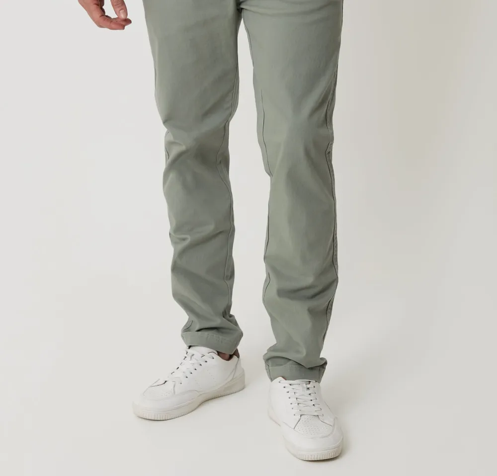 Men's Sage Green Slim-Fit Chino Pants