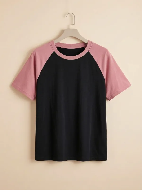 Women's Contrast-Trim Raglan T-Shirt