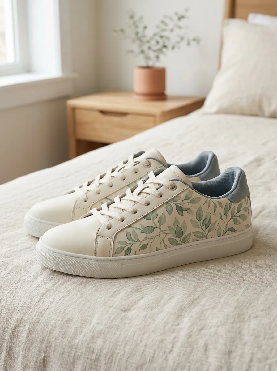 Women's Leisure Botanical Nature Lover Leaves Skate Shoes