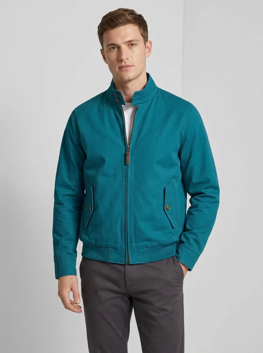 Men's Ridge Grey Stand Collar Zip-Up Jacket