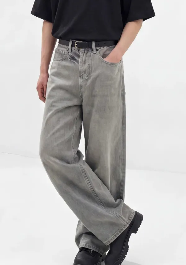 Vintage Clean Wash Straight Cut Jeans
