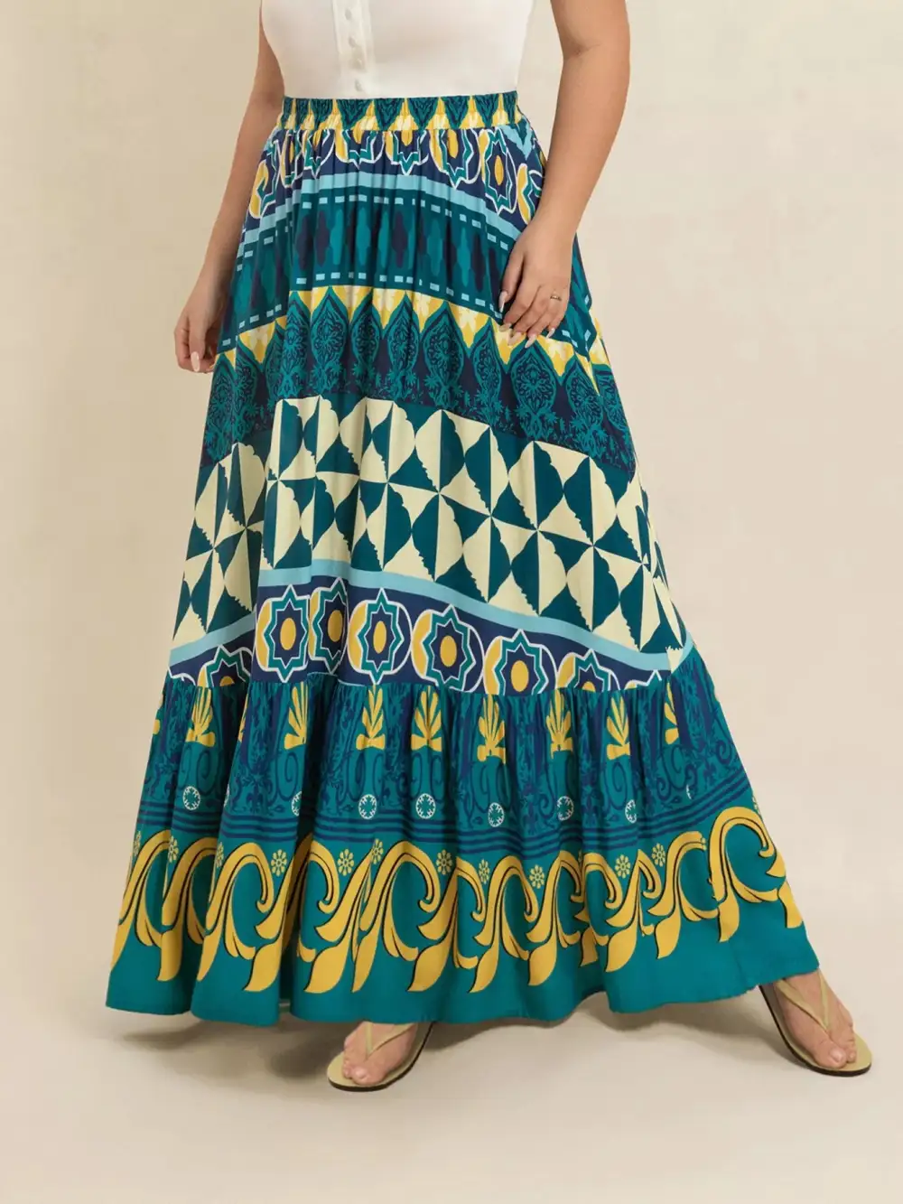 Printed Maxi Skirt