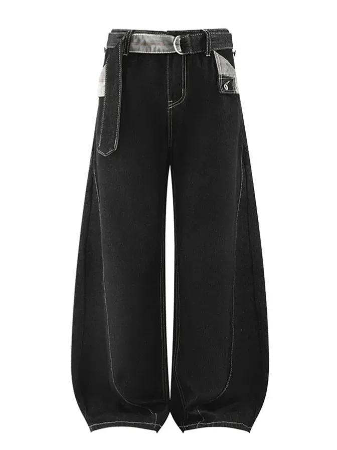 Hip-Hop Deconstructed Patchwork Slash Jeans