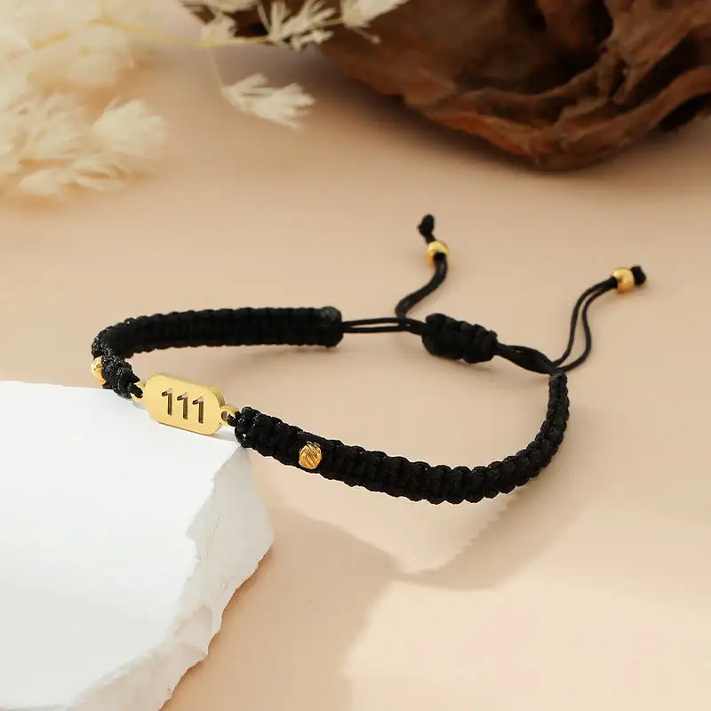 Angel Numbers Braided String Connection Bracelet