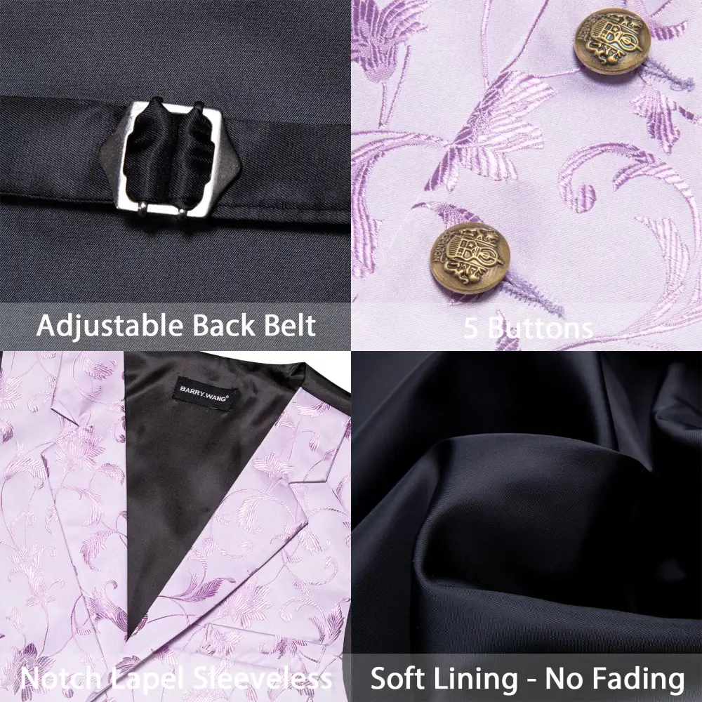 Paisley Floral Silk Vest Set