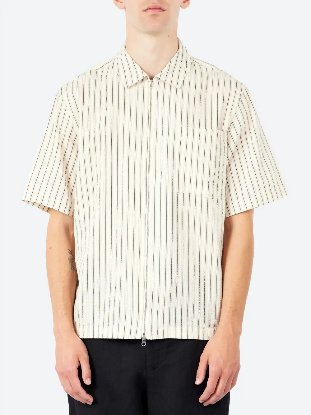 Men's Seersucker Organic Cotton Shirt