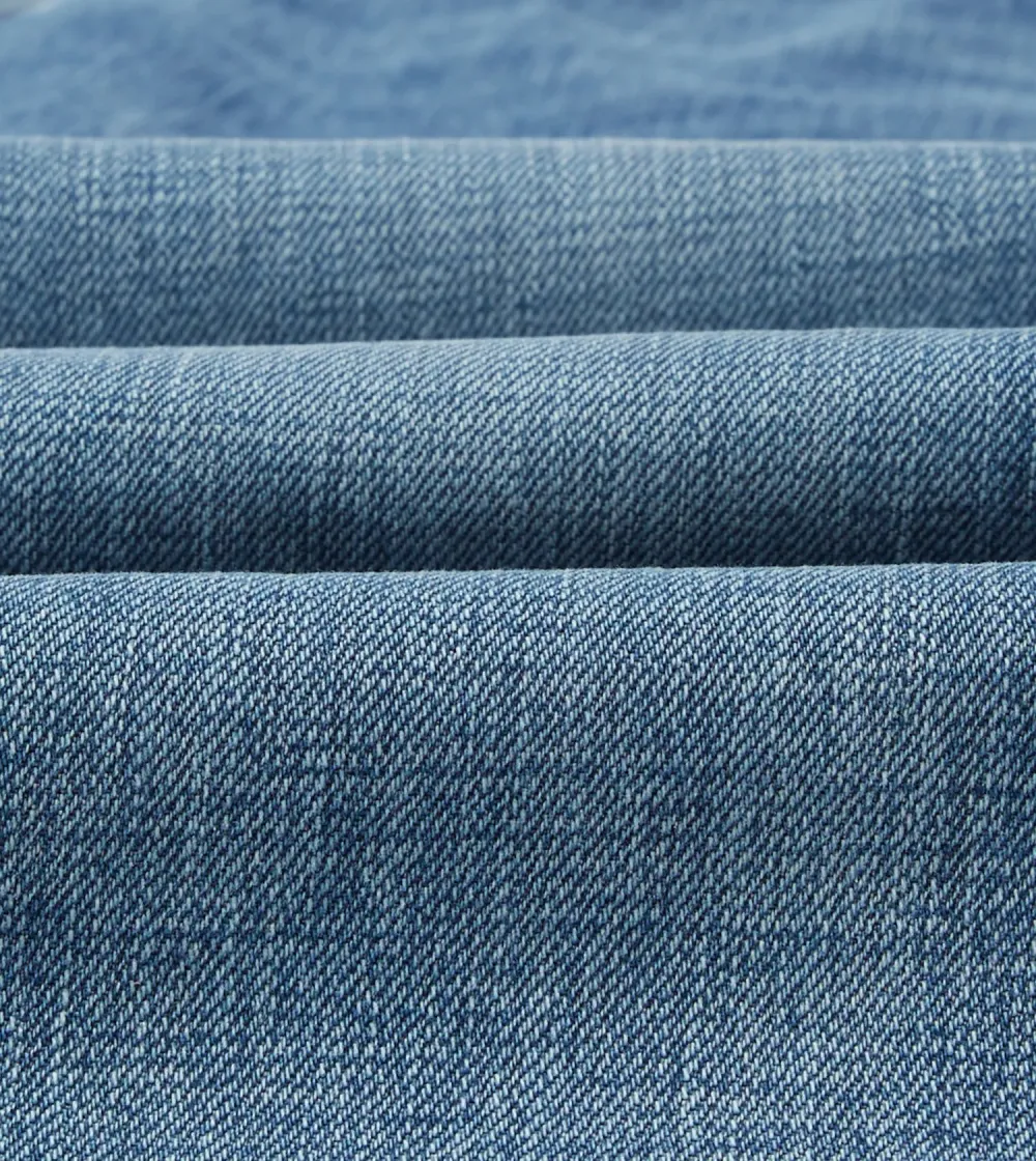 Light Blue Straight Leg Denim Pants