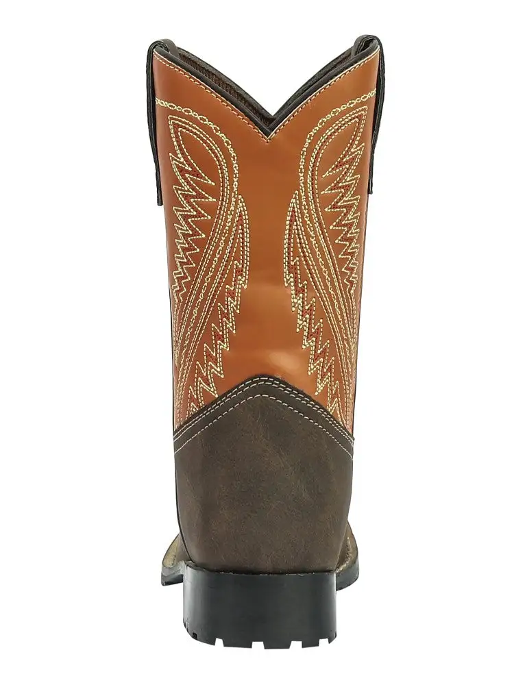 Distinctive Men's Western Boots With Stitched Shaft