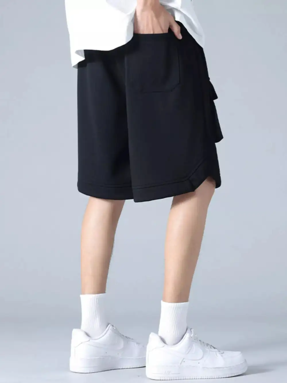 Casual Cargo Shorts with Drawstring