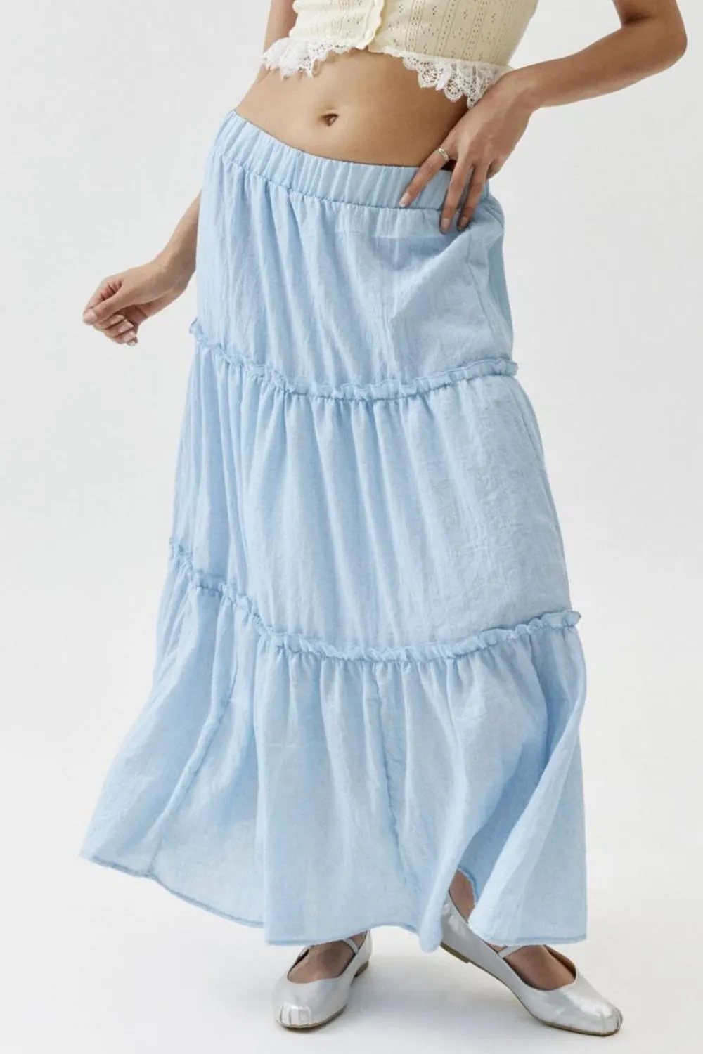 Frill Elastic Skirt