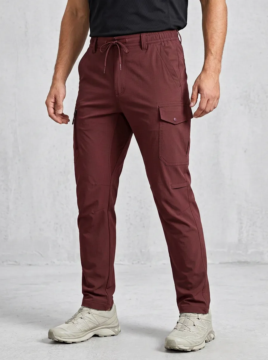 Men's Multi-Pocket Quick-Dry Active Drawstring Cargo Pants
