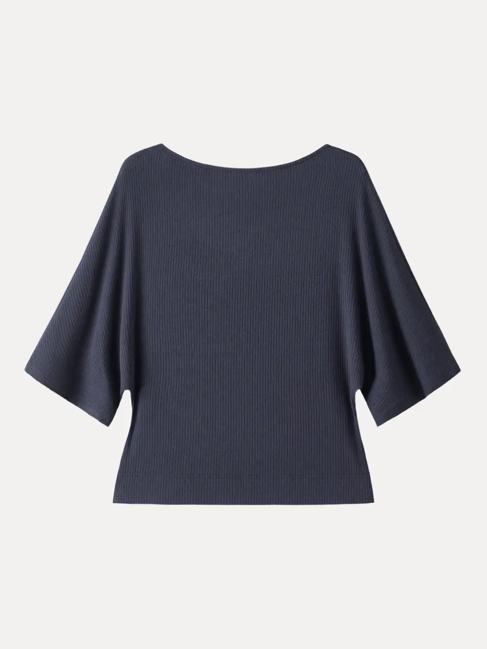 Soft Ribbed Boatneck Relaxed Top