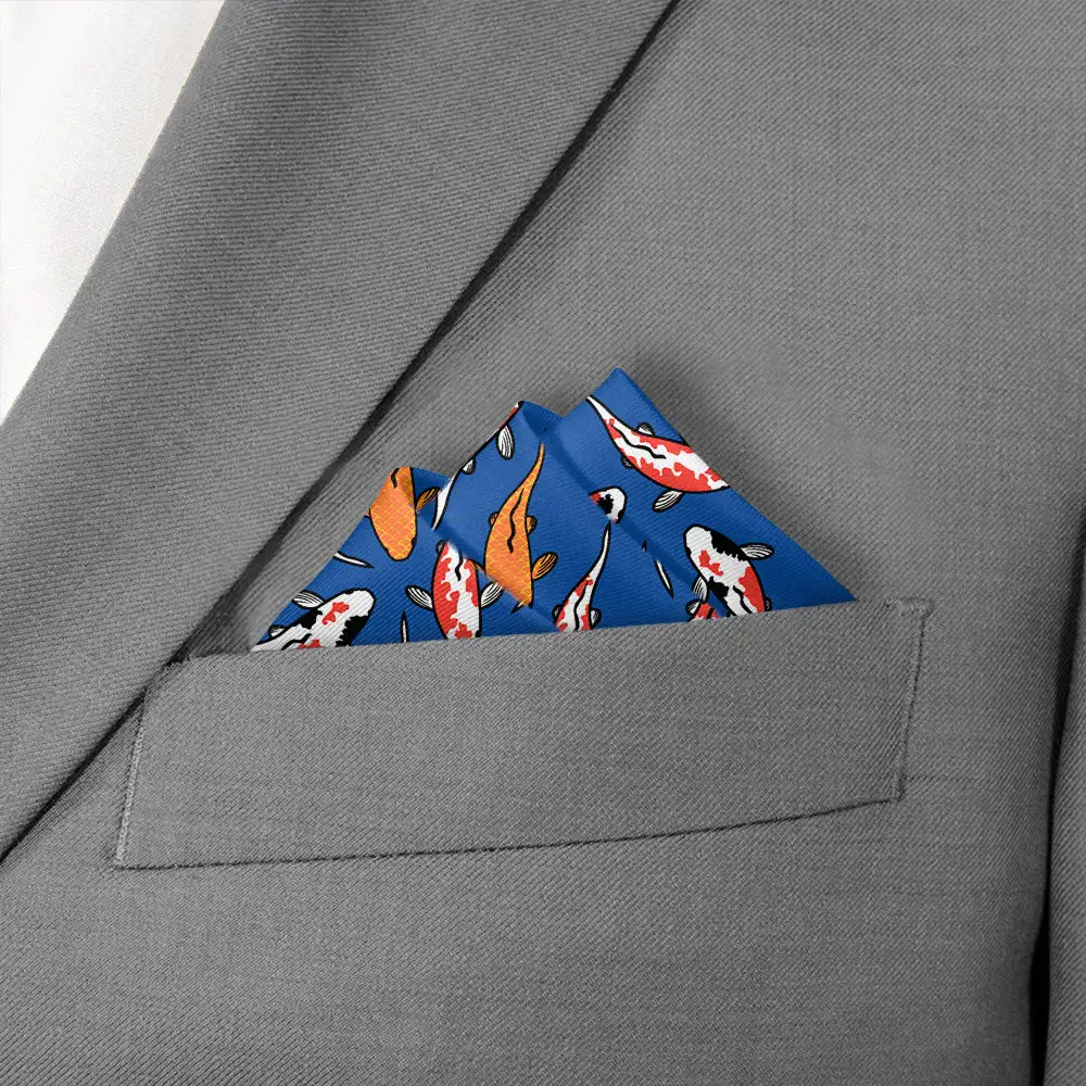 Elegant Decorative Animal Motif Nautical Pocket Square