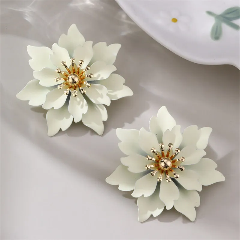 Minimal Floral Statement Earrings