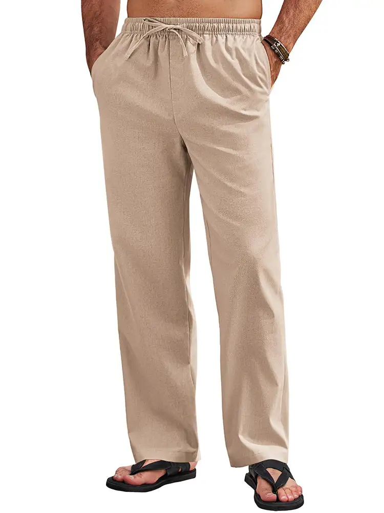 Sumer Linen Blend Beach Yoga Trousers Pants