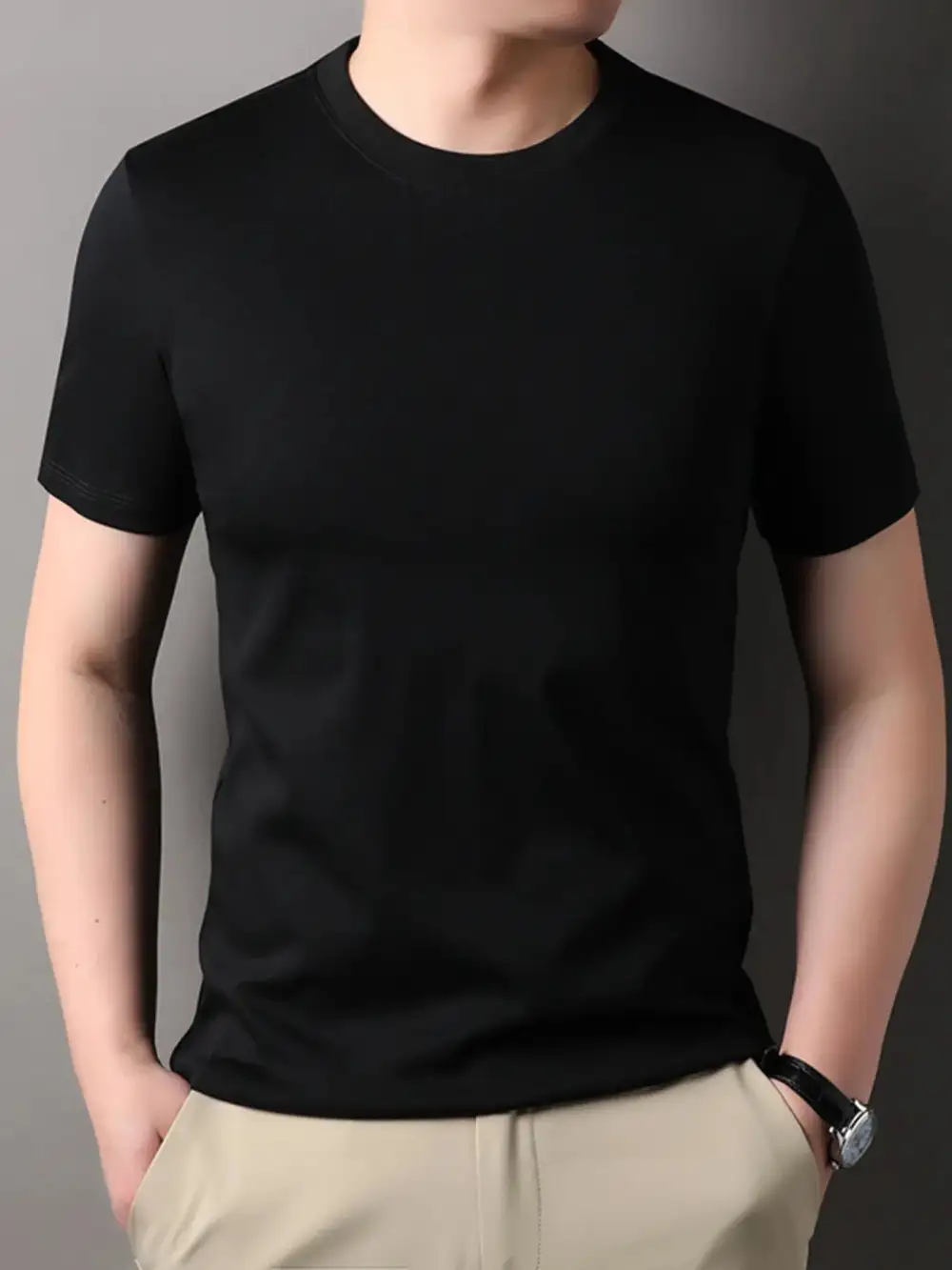 Cotton Short-Sleeve Crew-Neck T-Shirt