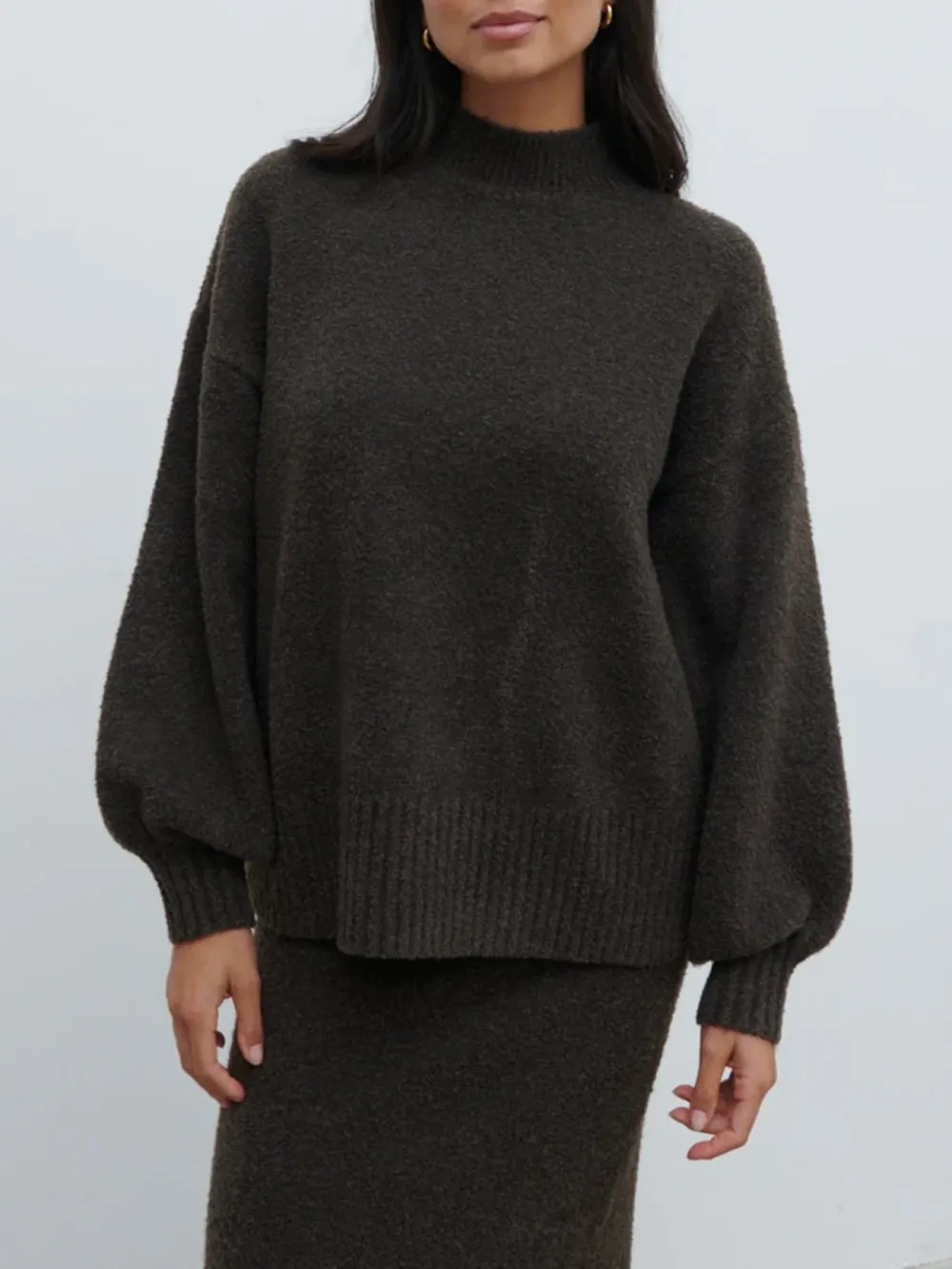 Balloon Sleeve Knit Jumper
